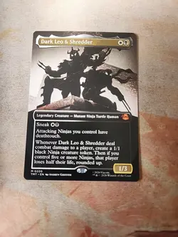Dark Leo & Shredder Borderless Teenage Mutant Ninja Turtles MTG NM - Image 1