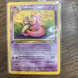 Pokemon Slowbro 1st Edition, fossil, stage 1 Wizards 43/62 - Image 1