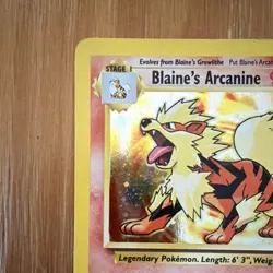 Pokemon TCG Blaine's Arcanine Gym Challenge Holo Rare Stage 1 90 HP 1/132 - Image 3