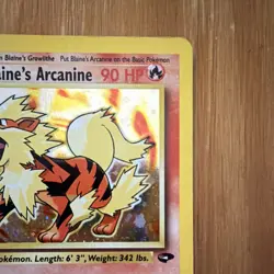 Pokemon TCG Blaine's Arcanine Gym Challenge Holo Rare Stage 1 90 HP 1/132 - Image 4