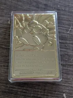 1999 BURGER KING POKEMON 23K GOLD PLATED JIGGLYPUFF CARD #39 - Image 2