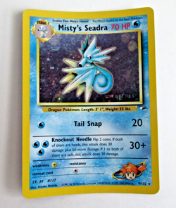 Pokemon TCG Misty's Seadra Holo Prerelease 9/132 NM - Image 1