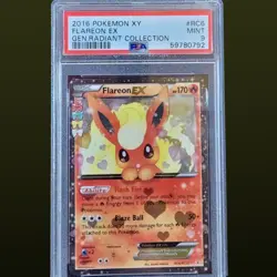 2016 POKEMON GENERATIONS FLAREON HOLO RC6/RC32 RADIANT COLLECTION PSA 9 - Image 1