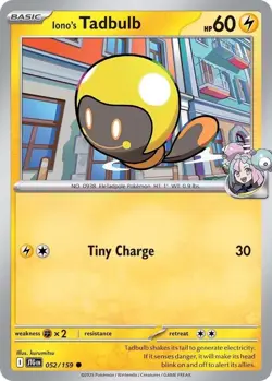 Iono's Tadbulb - Common - Pokemon Journey Together - 052/159 - - Image 1