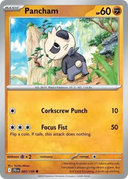 Pancham - Common- Pokemon Journey Together - 083/159 - NM - Image 1