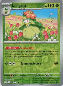 Lilligant - Common - Reverse Holo - Pokemon - SV09: Journey Together - 007/159 - - Image 1