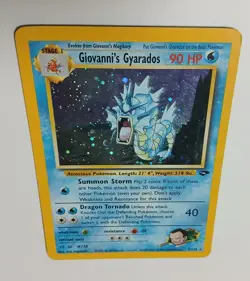 Pokemon Giovanni's Gyarados 5/132 Gym Challenge Holo MP HP Pokemon Vintage Rare - Image 1