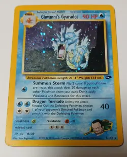 Pokemon Giovanni's Gyarados 5/132 Gym Challenge Holo MP HP Pokemon Vintage Rare - Image 2
