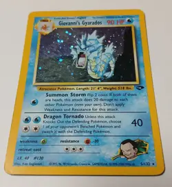 Pokemon Giovanni's Gyarados 5/132 Gym Challenge Holo MP HP Pokemon Vintage Rare - Image 3