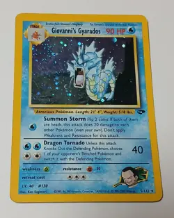 Pokemon Giovanni's Gyarados 5/132 Gym Challenge Holo MP HP Pokemon Vintage Rare - Image 4