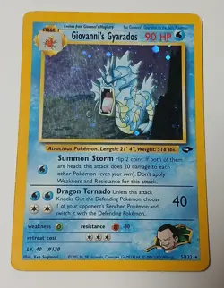 Pokemon Giovanni's Gyarados 5/132 Gym Challenge Holo MP HP Pokemon Vintage Rare - Image 5