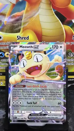 Meowth ex 062/088 Double Rare Pokemon TCG Perfect Order - Image 1
