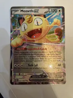 Pokemon TCG Meowth ex 062/088 Perfect Order Holo Double Rare - Image 1