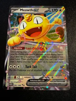 Pokemon TCG Meowth ex 062/088 ME03: Perfect Order Double Rare NM - Image 1