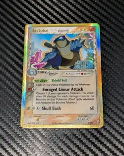 👌NM/-👌Blastoise (2/100) EX Crystal Guardians Stamped Reverse Holo Pokemon Card - Image 3