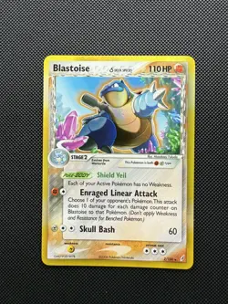 Blastoise 2/100 HOLO Stamped Rare EX Crystal Guardians Pokemon Card - Image 1