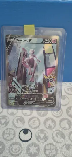 NM Mewtwo V (072/078) Pokemon Go Ultra Rare Alternate Art Holo Card SWSH - Image 1