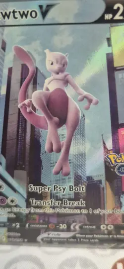 NM Mewtwo V (072/078) Pokemon Go Ultra Rare Alternate Art Holo Card SWSH - Image 3