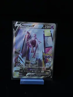 Mewtwo V (Alternate Full Art) Ultra Rare Pokemon GO 072/078 NM - Image 1