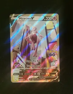Mewtwo V 072/078 Pokemon GO Ultra Rare Alternate Full Alt Art Card NM - Image 1