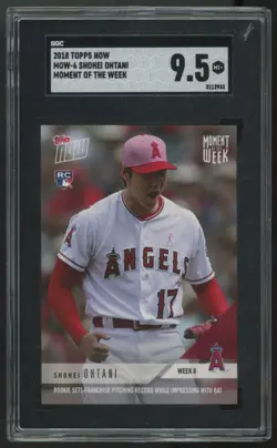 2018 Topps Now Shohei Ohtani RC Moment Of The Week #MOW-6 SGC 9.5 - Image 1