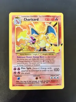 Pokemon TCG Charizard Celebrations Holo Card 4/102 NM - Image 1