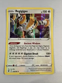 Pokemon TCG Astral Radiance Regigigas Holo Rare Card 130/189 Near Mint Condition - Image 1