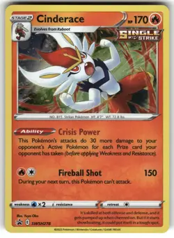 Cinderace SWSH278 SWSH: Sword & Shield Promo Cards NM Pokemon Card TCG - Image 1