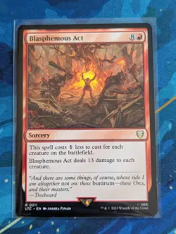 MTG Blasphemous Act - NM - Lord of the Rings Commander - Image 1
