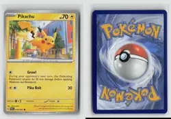 Pikachu #018/091 Sv Paldean Fates Common Non Holo Pokemon TCG NM - Image 3