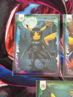 Pikachu Cosplay Pokemon Card Lot - El Santo Woman In Black Underworld - Image 3