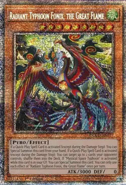 YUGIOH DOOD-EN017 Radiant Typhoon Fonix, the Great Flame Starlight Rare 1st Edit - Image 1
