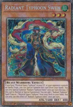 YUGIOH DOOD-EN014 Radiant Typhoon Swen Starlight Rare 1st Edition NM - Image 1
