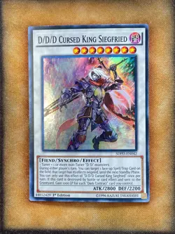 Yugioh D/D/D Cursed King Siegfried SDPD-EN042 Super Rare 1st Ed NM - Image 1