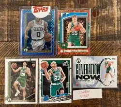 Boston Celtics 5 Card Lot 2025-26 Topps Chrome Jayson Tatum Blue X-Factor - Image 1