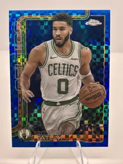 Boston Celtics 5 Card Lot 2025-26 Topps Chrome Jayson Tatum Blue X-Factor - Image 2