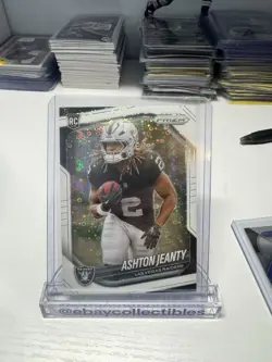 2025 PANINI PRIZM ASHTON JEANTY ROOKIE WHITE DISCO PRIZM #315 LAS VEGAS RAIDERS - Image 1