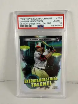 2023 Topps Cosmic Chrome Extraterrestrial Talent Gunnar Henderson #ET-6 PSA 10 - Image 1
