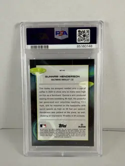 2023 Topps Cosmic Chrome Extraterrestrial Talent Gunnar Henderson #ET-6 PSA 10 - Image 2