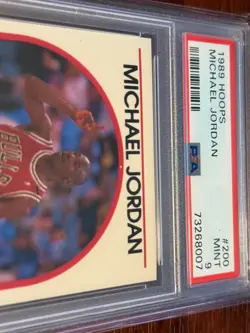 1989 Hoops #200 Michael Jordan PSA 9 Mint - Image 3