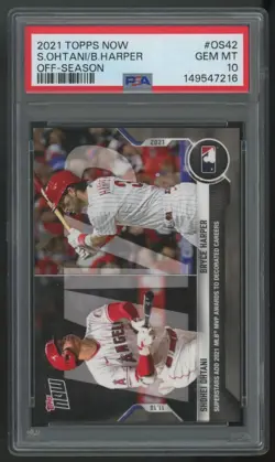 2021 Topps Now Shohei Ohtani/Bryce Harper Off-Season #OS-42 PSA 10 *216 - Image 1