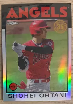2021 Topps Chrome Baseball - 1986 Design - #86BC-9 Shohei Ohtani - nrmt/mint - Image 1