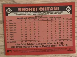 2021 Topps Chrome Baseball - 1986 Design - #86BC-9 Shohei Ohtani - nrmt/mint - Image 2
