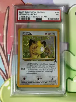Pokemon TCG MEOWTH GAME BOY BLACK STAR PROMO PSA 1 HOLO #10 - Image 1