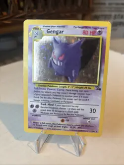 Pokemon Fossil Gengar 5/62 Rare Holo English Damaged - Image 1