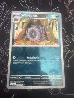 Whirlipede (Poke Ball Pattern) 055/086 Common SV: Black Bolt Pokemon Holo NM - Image 1