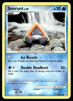 Snorunt Arceus Common 75/99 2009 Pokemon TCG - Image 1