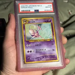 2000 Pokemon Japanese Neo 2 #196 Espeon Holo PSA 10 GEM MINT - Image 2