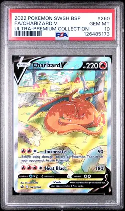 2022 POKEMON SWSH BLACK STAR PROMO 260 CHARIZARD V UPC GEM MT PSA 10 - Image 1