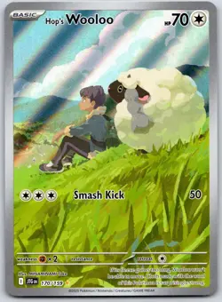 POKEMON JOURNEY TOGETHER HOP'S WOOLOO 170/159 ILLUSTRATION RARE HOLO NM - Image 1